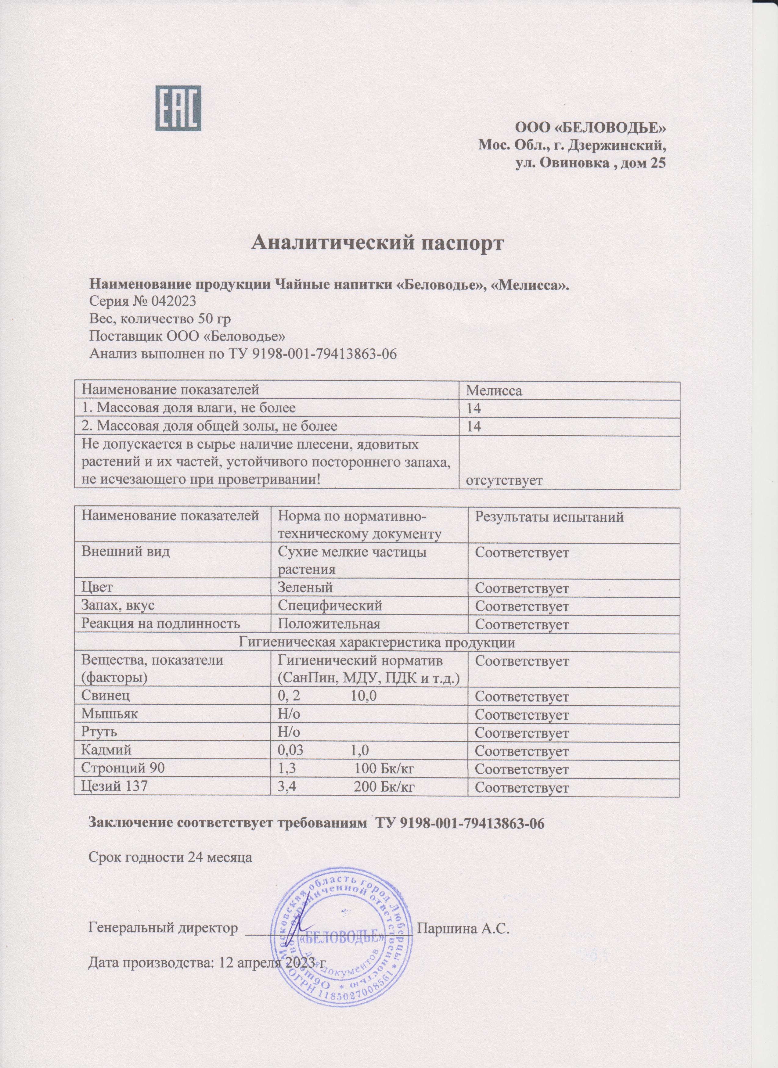 Паспорт №042023